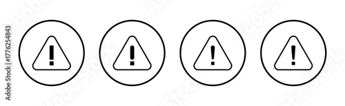 Exclamation danger icon vector. attention sign and symbol. attention sign