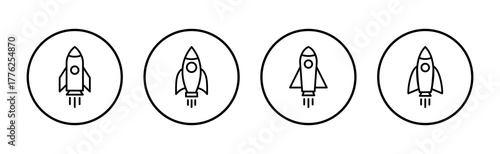 Rocket icon vector. Startup sign and symbol. rocket launcher icon