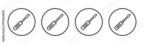 Screwdriver icon vector.tools sign and symbol