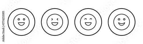 Smile icon vector. smile emoticon icon. feedback sign and symbol