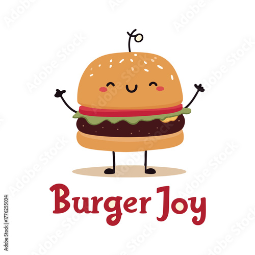 Burger Joy fast food logo design