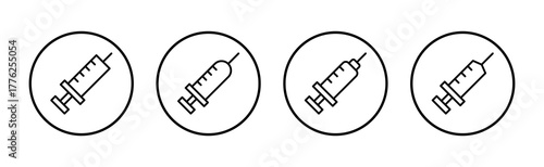 Syringe icon vector. injection sign and symbol.vaccine icon