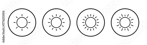 Sun icon vector. Brightness sign and symbol