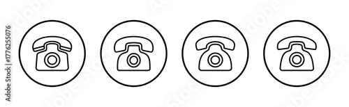 Telephone icon vector. phone sign and symbol