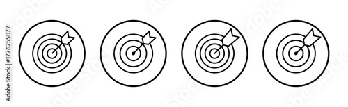Target icon vector. goal icon vector. target marketing sign and symbol