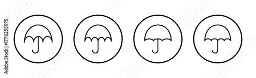 Umbrella icon vector. umbrella sign and symbol