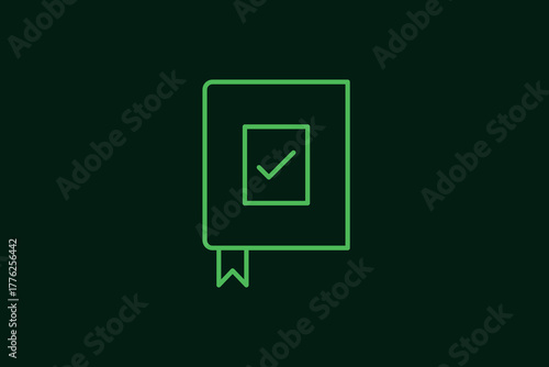 task completed illustration in flat style design. Vector illustration.	