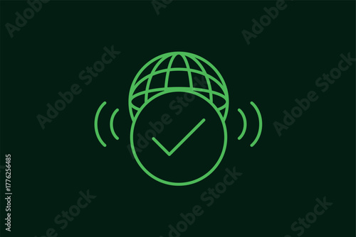 task completed illustration in flat style design. Vector illustration.	
