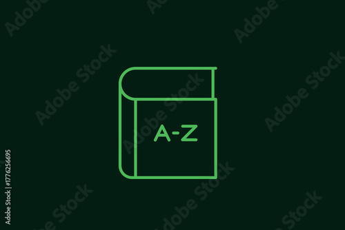 ABC illustration in flat style design. Vector illustration.	