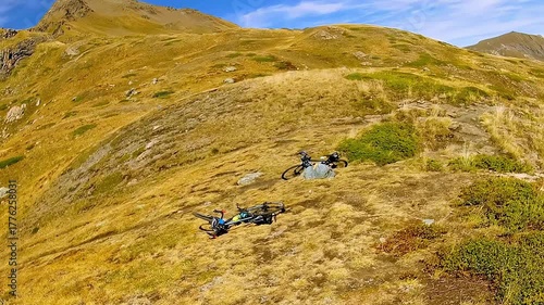 Cyclist’s POV Riding Along Scenic Bike Path on a Sunny Day
