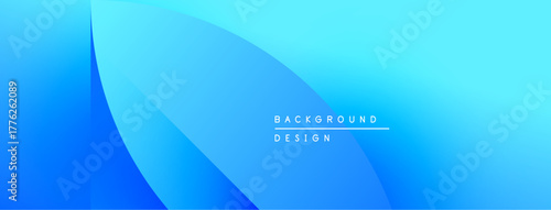 Abstract blue gradient background. Smooth curves create dynamic visual effect. Text reads background design. Minimalist style, modern aesthetic.