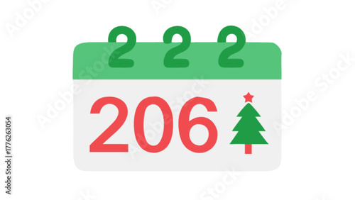Festive countdown to christmas day with a calendar showing the 26th of december, a symbol of the holiday season and anticipation