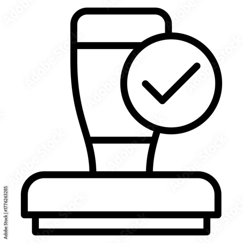 Approved Stamp  Icon Element For Design