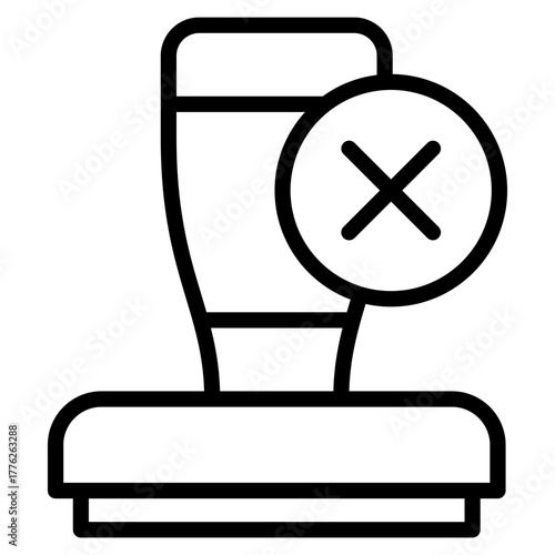 Rejected Stamp  Icon Element For Design