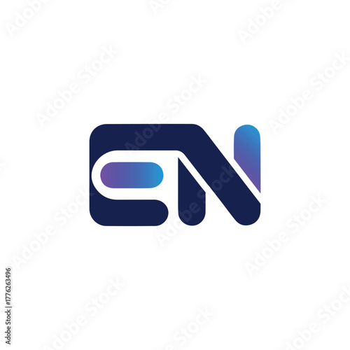 Modern EN Letter Logo Design for Tech Startup Branding, Dynamic Gradient Style, Perfect for Company Identity and Creative Visual Communication Projects