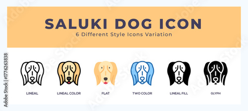 Saluki dog icon for websites and apps. vector illustration
