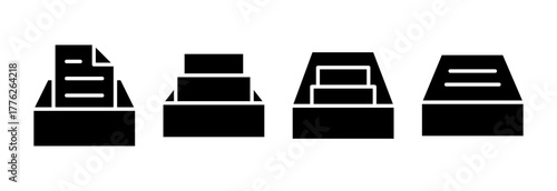 Archive folders icon vector illustration. Document vector icon. Archive storage icon.