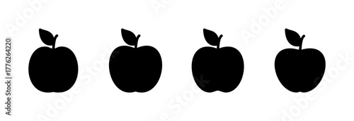 Apple icon vector illustration. Apple sign and symbols for web design.