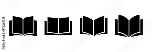 Book icon vector illustration. open book sign and symbol. ebook icon