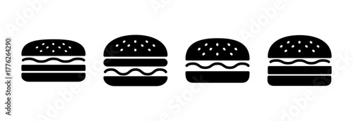 Burger icon vector illustration. burger sign and symbol. hamburger