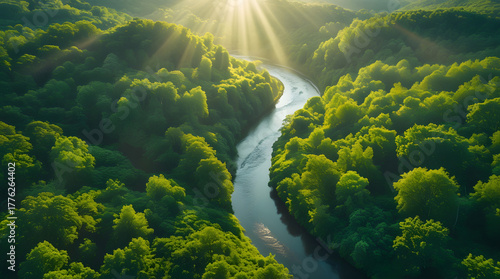 aerial view of mountain landscape
