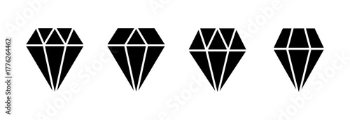 Diamond icon vector illustration. diamond gems sign and symbol