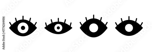 Eye icon vector illustration. Eye sign and symbol. Look and Vision icon.