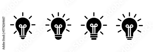 Lamp icon vector illustration. Light bulb sign and symbol. idea symbol.