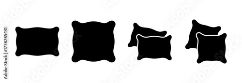 Pillow icon vector illustration. Pillow sign and symbol. Comfortable fluffy pillow