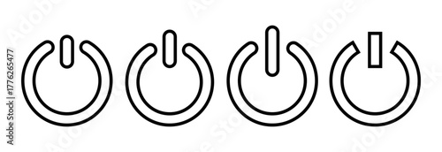 Power icon vector illustration. Power Switch sign and symbol. Electric power
