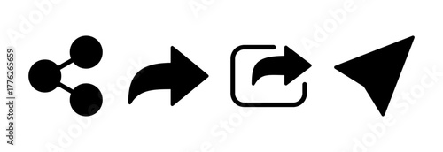 Share icon vector illustration. Sharing sign and symbol