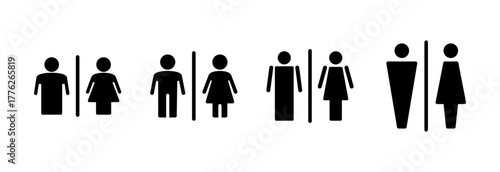Toilet icon vector illustration. Girls and boys restrooms sign and symbol. bathroom sign. wc, lavatory