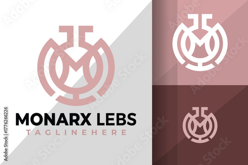 Letter M Labs Logo Icon Vector Design Illustration