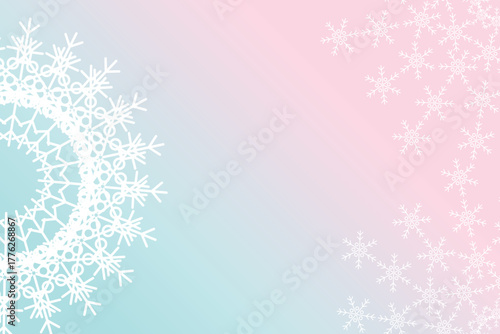 Delicate snowflake pattern on pastel background a soft winter design perfect for backgrounds and holiday themes. EPS vector illustration