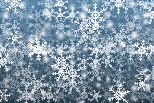 Snowflake pattern background winter season design element perfect for Christmas and New Year themed projects. EPS vector illustration