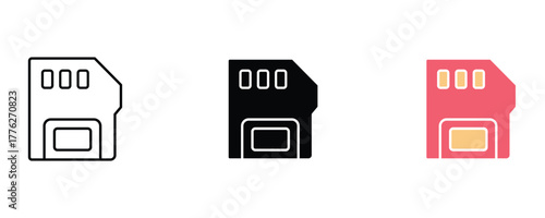 Floppy disk icon set vector on white background.  storage, data, symbol.