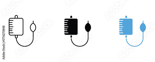 Blood transfusion icon set vector on white background. medical, hospital, health, care, treatment, symbol.