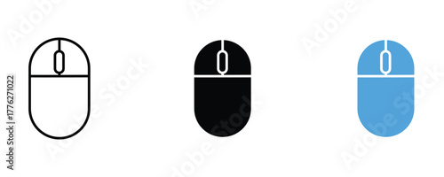 Computer mouse icon set vector on white background. cursor, click, symbol.