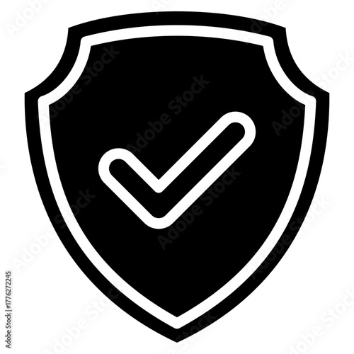 Verified Shield  Icon Element For Design