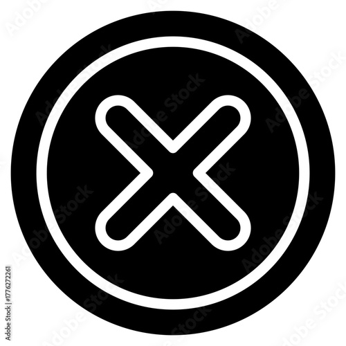 Cross Mark  Icon Element For Design