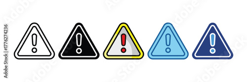 Warning Triangle  Icon Element For Design