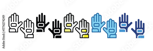 Safety Gloves  Icon Element For Design