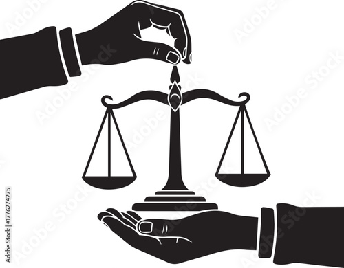 Hands holding a justice scale symbolizing human rights and fairness on human rights day
