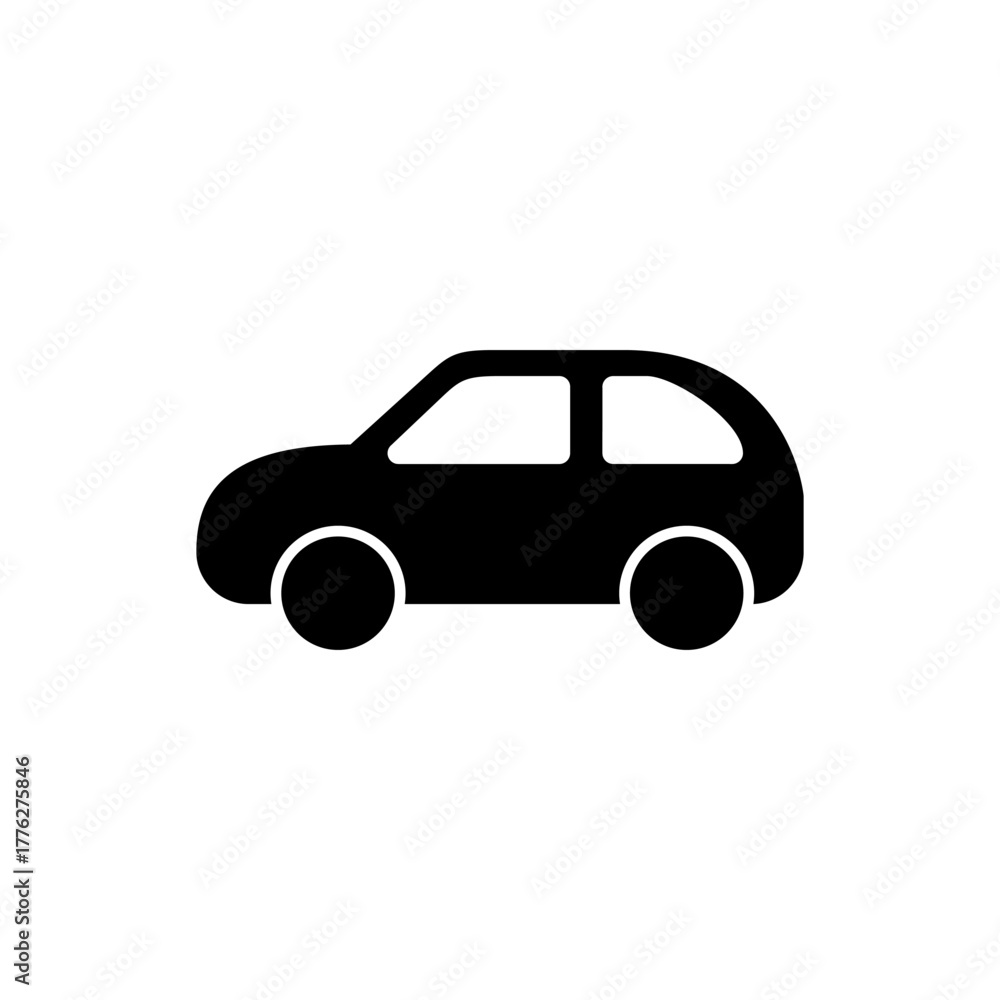 Obraz premium Car icon vector for web and mobile app. car sign and symbol. small sedan