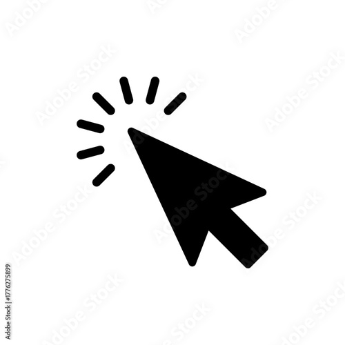 Click icon vector for web and mobile app. pointer arrow sign and symbol. cursor icon