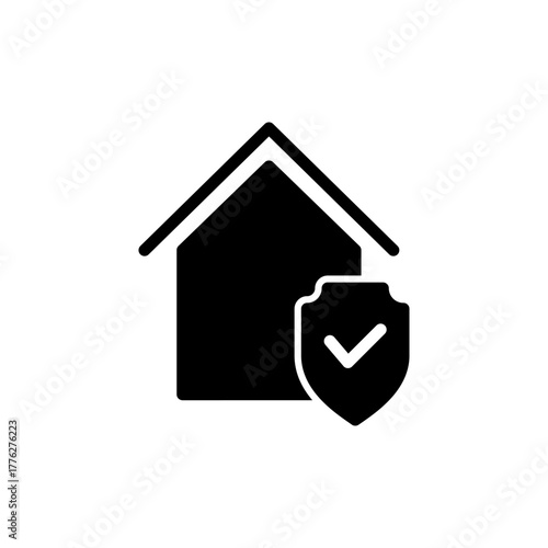 home insurance icon vector for web and mobile app. home protection sign and symbol