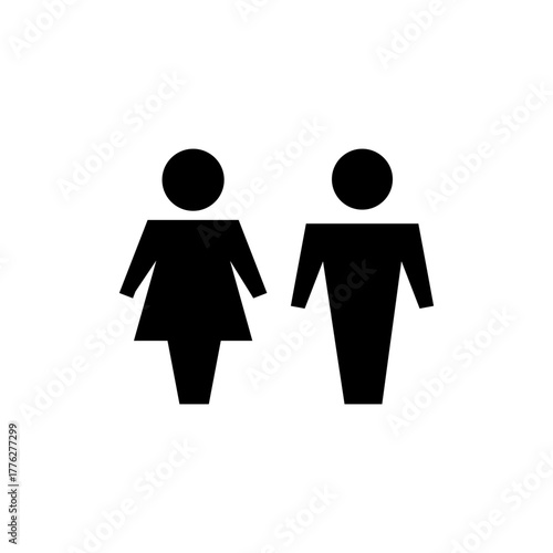 Man and woman icon vector for web and mobile app. male and female sign and symbol. Girls and boys