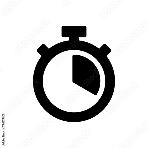 stopwatch icon vector for web and mobile app. Timer sign and symbol. Countdown icon. Period of time