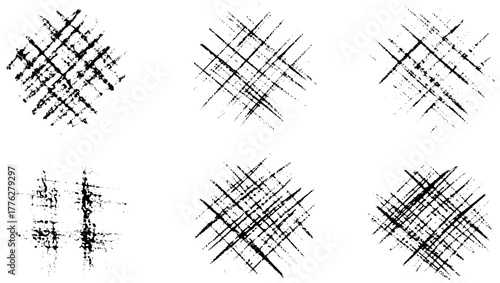 Abstract grunge textured crosshatch pattern for artistic backgrounds and design elements