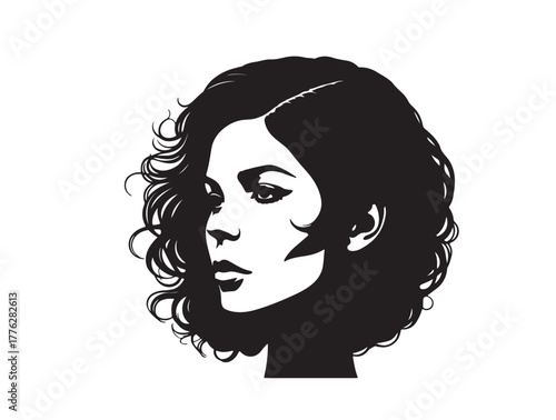  face of girl in silhouette image.